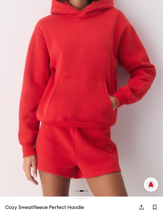 Aritzia Tops - Aritzia Cozy Sweatfleece Hoodie in Bright Red